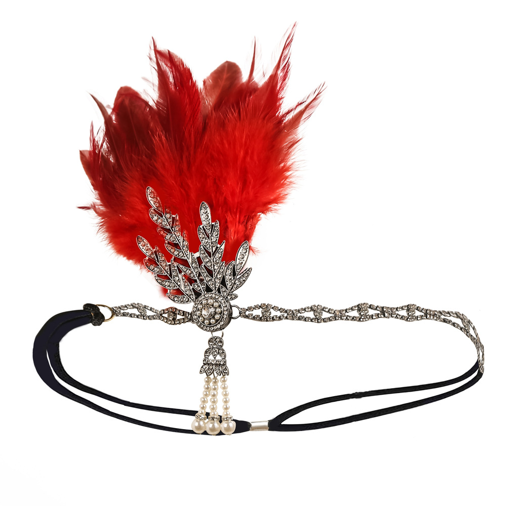 Masquerade Feather Headpiece Cross-Border Vintage Hair Band In European And American Style photo 2