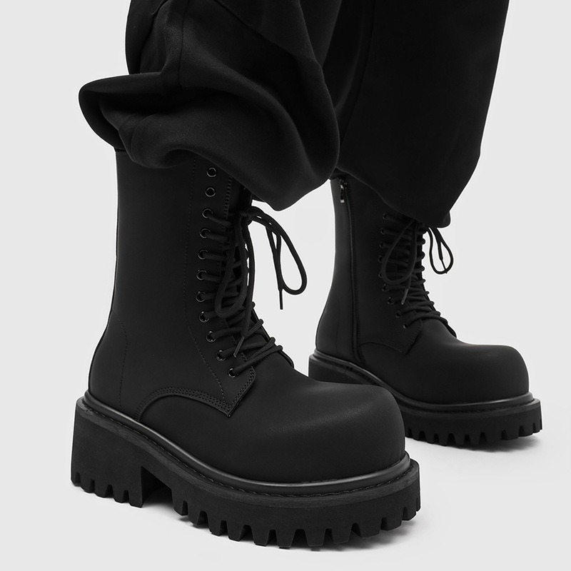 Fashionable Platform Height-increasing Niche-style Zip-up Boots photo 1