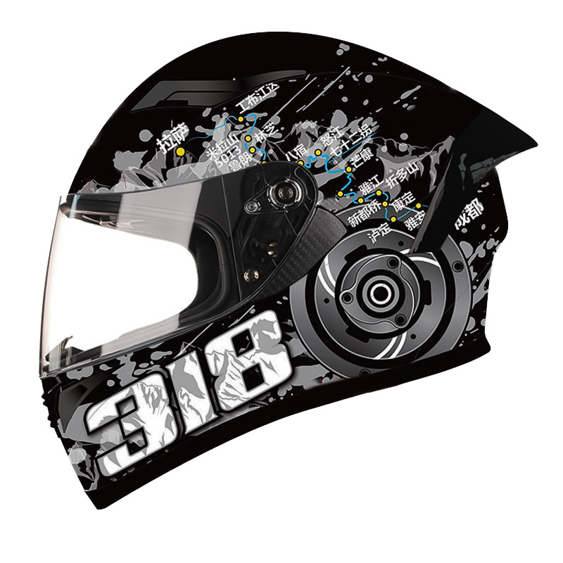 Motorcycle Helmet Mens Retro Chopper Aish Full-Cover Cool Electric Bike Safety Helmet photo 2