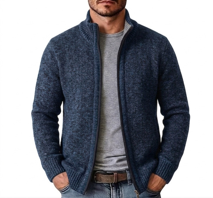 Men's Casual Loose-fit Knitted Cardigan photo 5