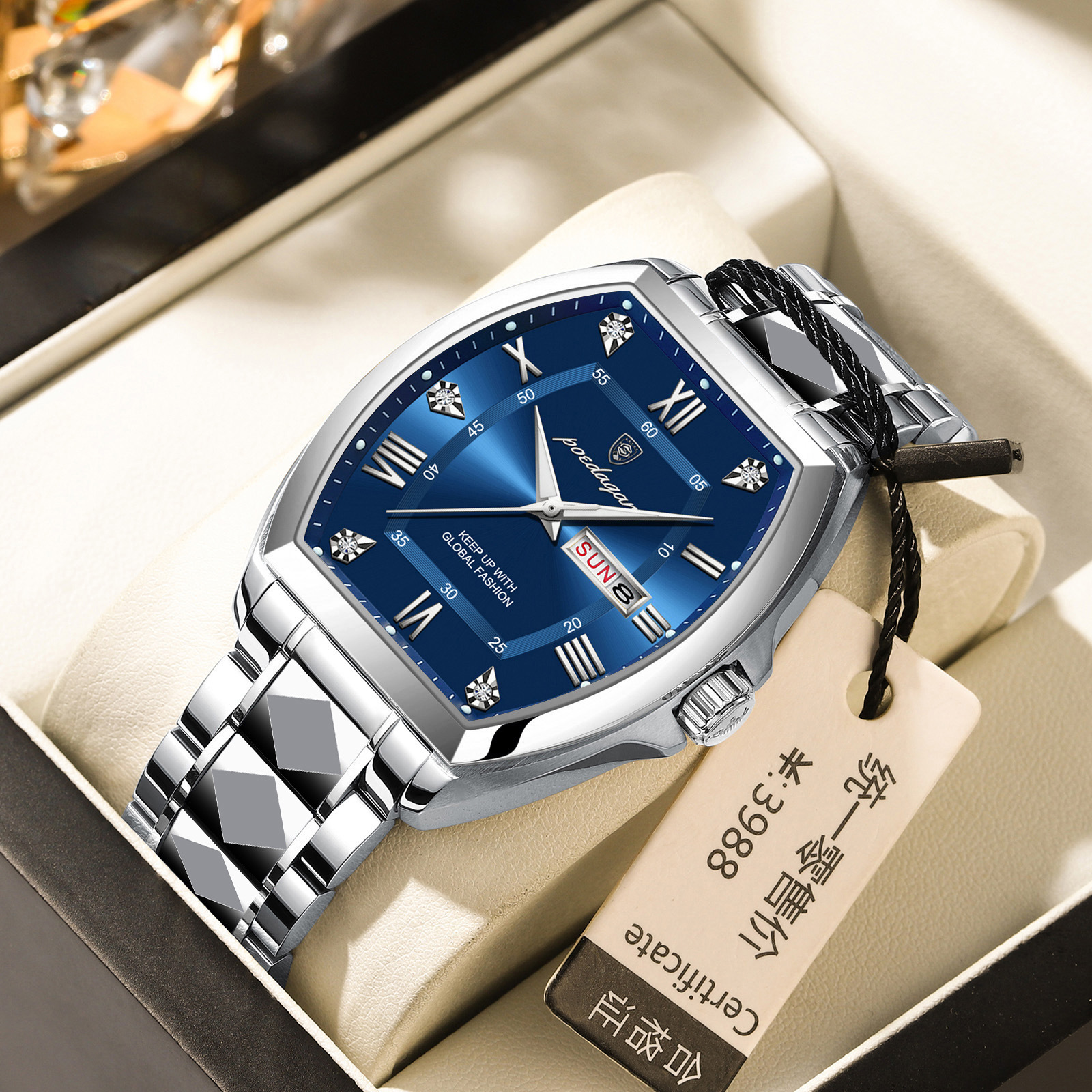 Waterproof Luminous Barrel-shaped Quartz Mens Watch photo 5