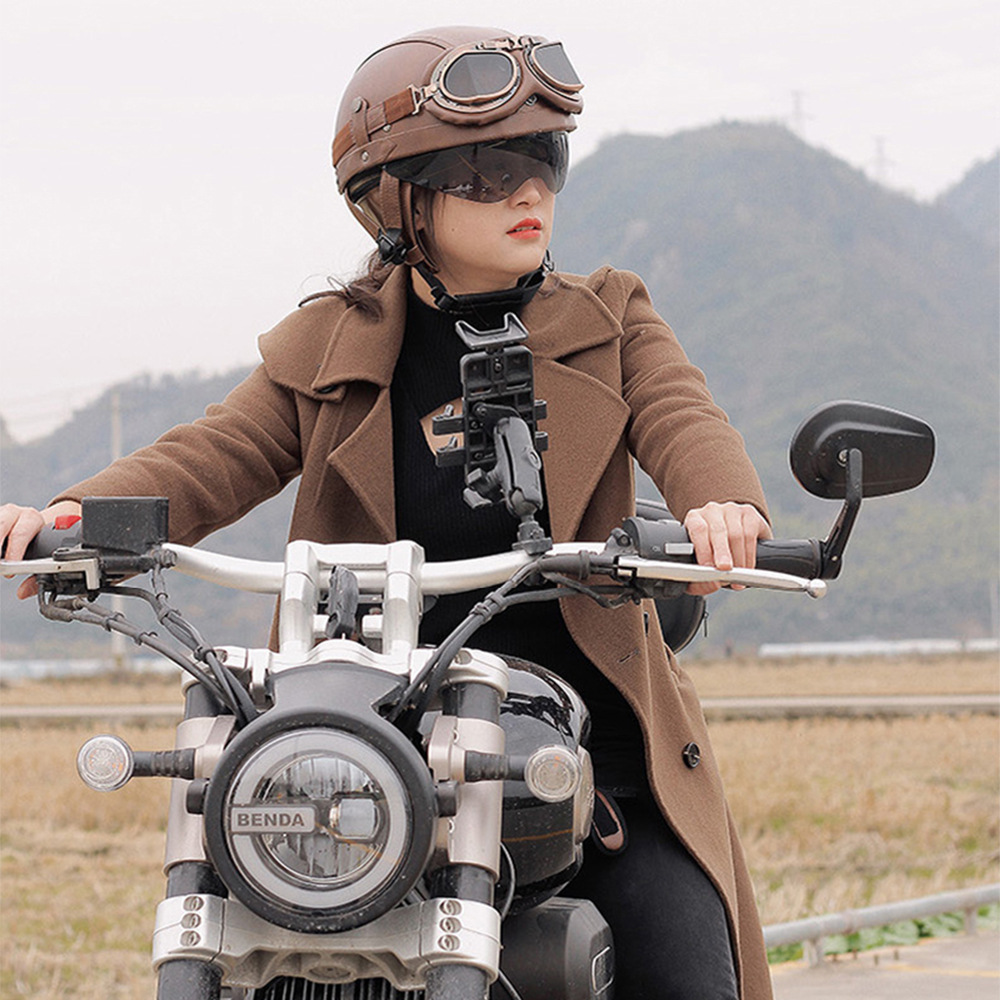 Motorcycle Helmet Half-helmet Retro Ear Protecting Outdoor Riding Bucket Helmet With Visor photo 1