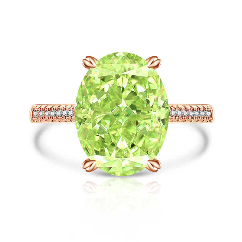 Female Versatile Casual Papalacha High Carbon Diamond Ice Flower Ring photo 2