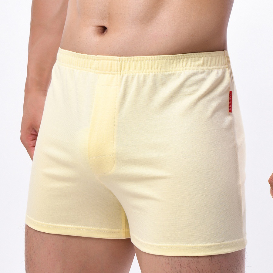 Mens Cotton Underwear Breathable Athletic Boxer Briefs Mens Mercerized Cotton Solid Color photo 2