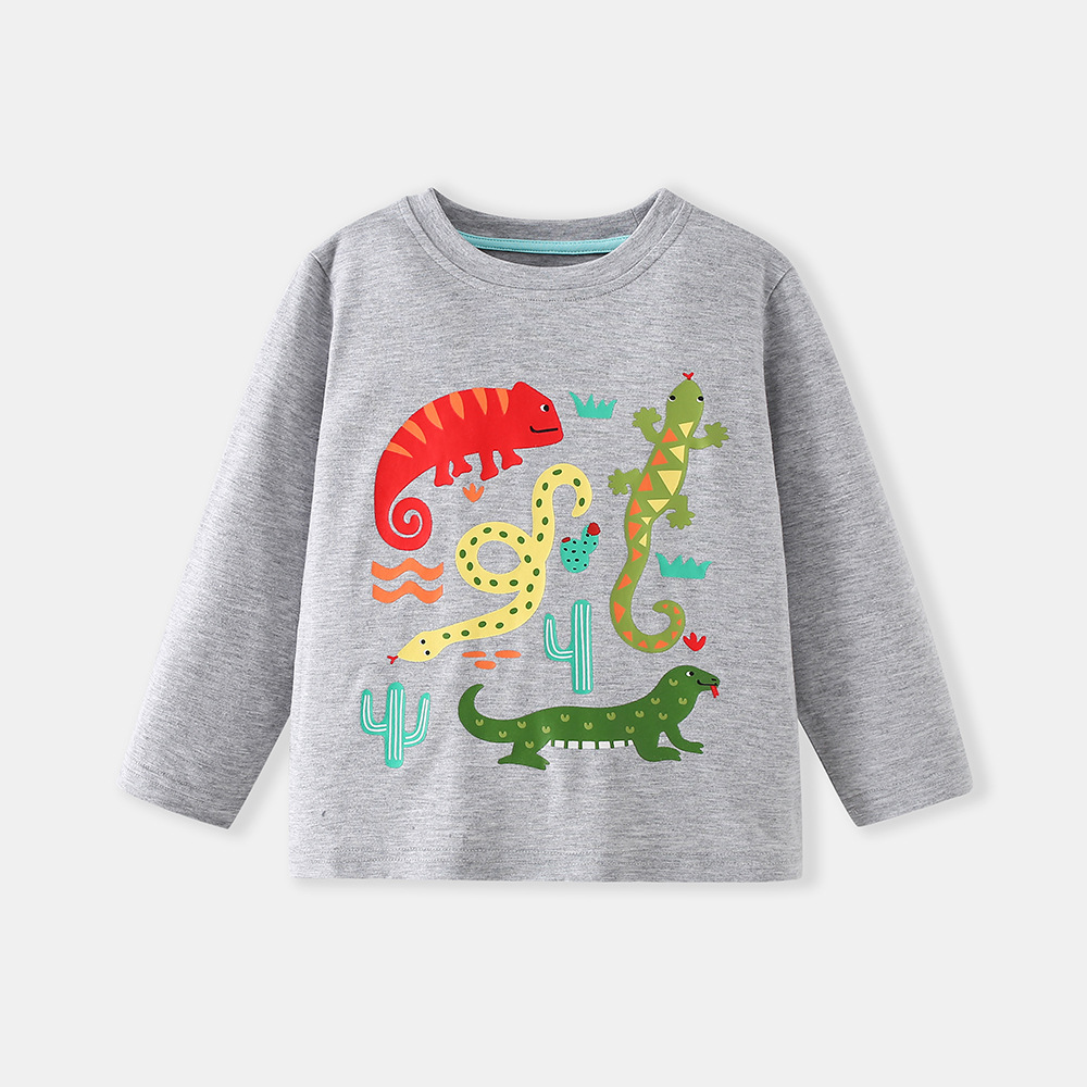 Round-neck Printed Long-sleeve T-shirt For Boys photo 3