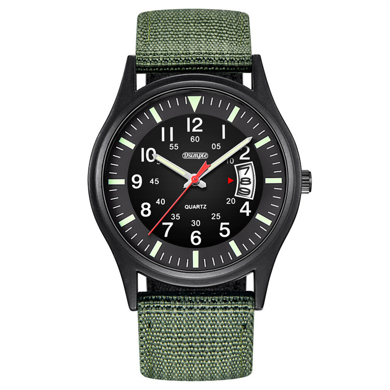 Mens Luminous Nylon-Strap Quartz Watch photo 2