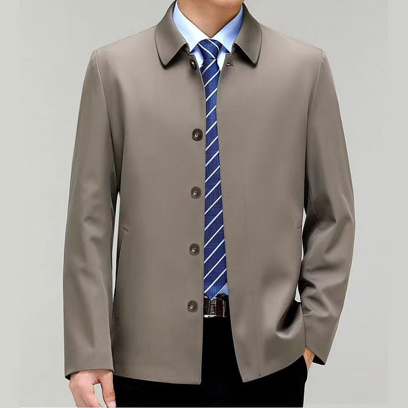 Turn-down Collar Business-casual Jacket For Middle-aged Men photo 4