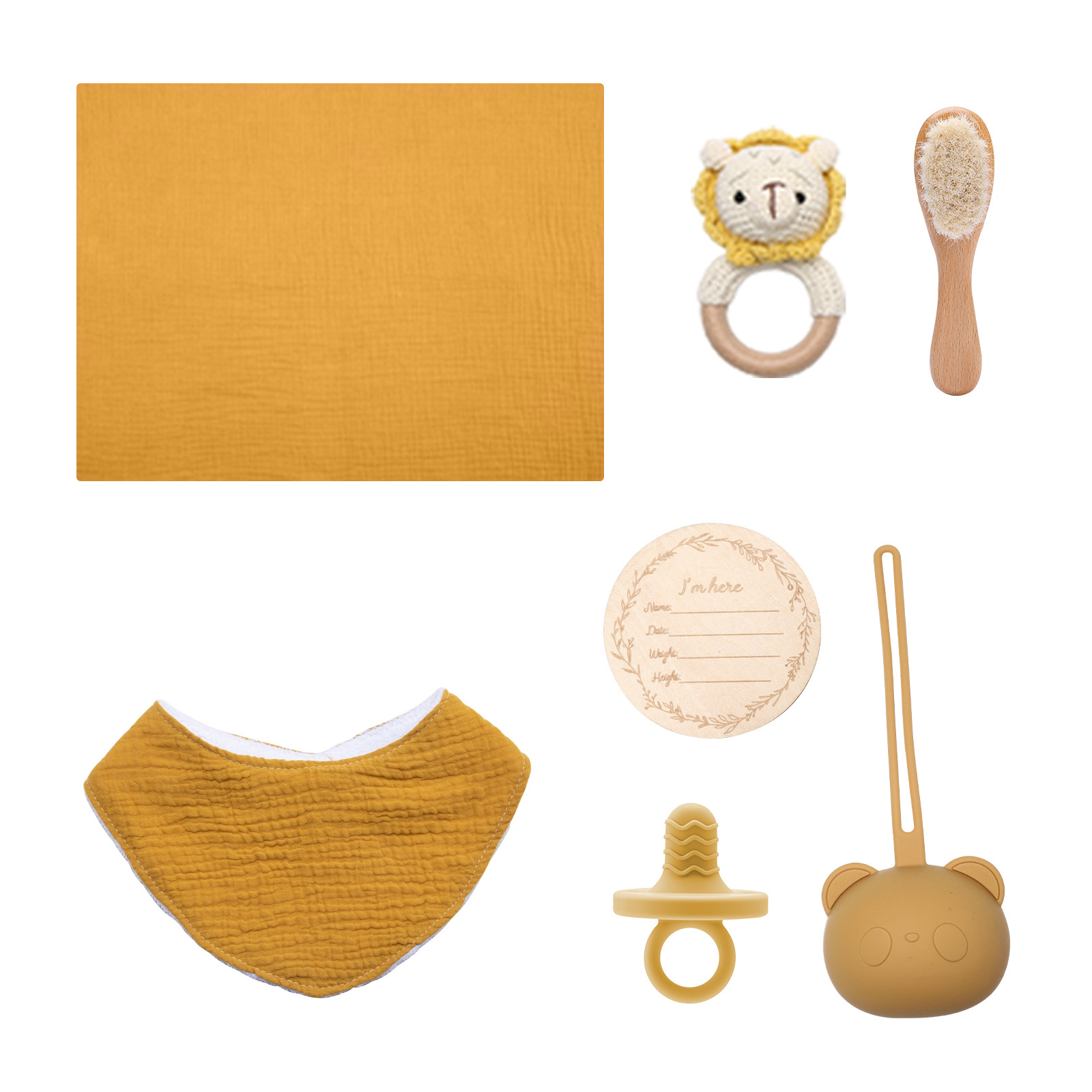 Handheld Gift Towel Wool Brush Baby Drool Towel Pacifier Set photo 6