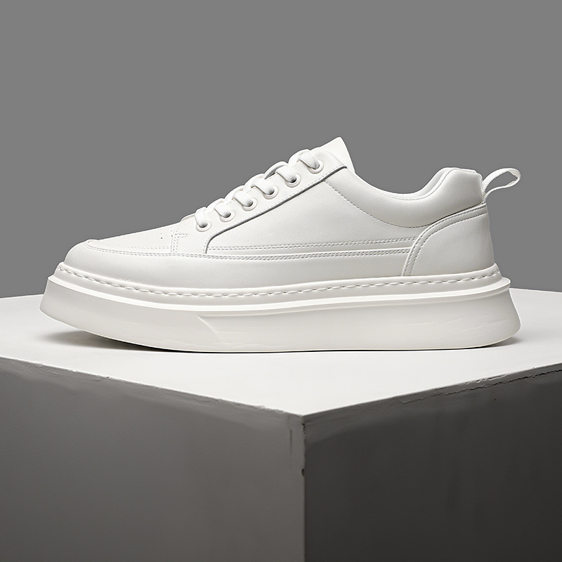 White Sneakers Mens Skate Sports Casual Shoes Mens Breathable Trendy Shoes photo 4