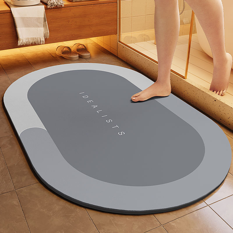 Minimalist Diatomaceous Earth Bathroom Mat For Quick Water Absorption And Drying photo 5