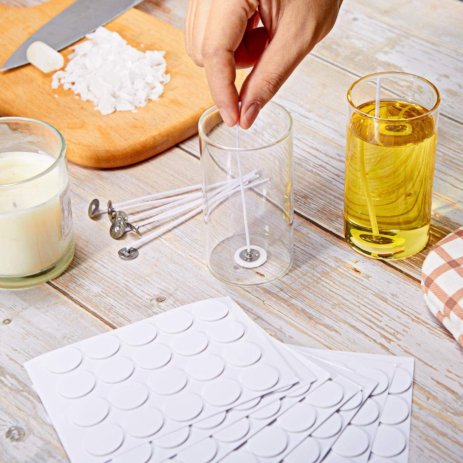 Candle Lamp Wick Sticker Foam Double-sided Fixed Glue Candle Base Round Adhesive photo 7