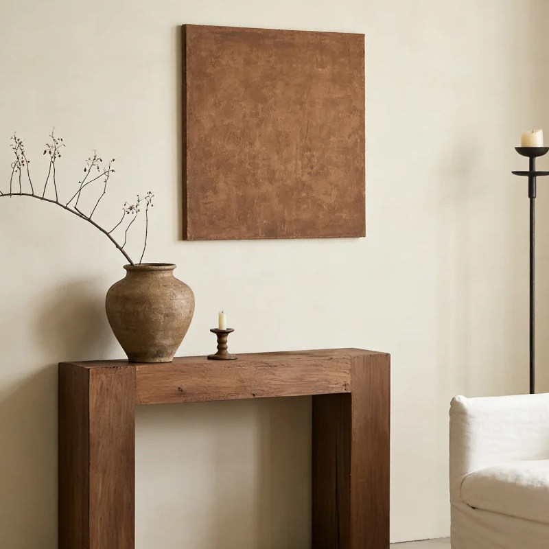 Wabi-sabi Living Room Decor Mid-century Modern Log-style Wall Art photo 2