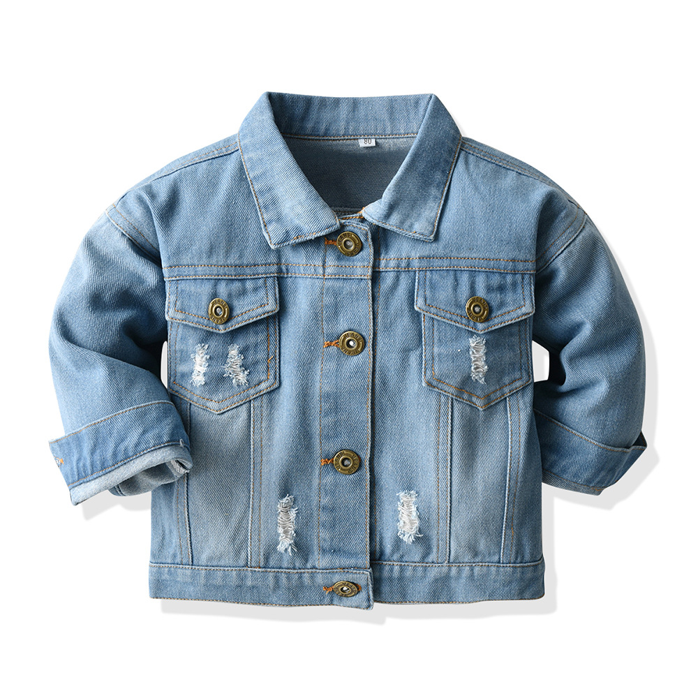Spring Autumn New Style Casual Ripped Jacket For Boys And Girls photo 1