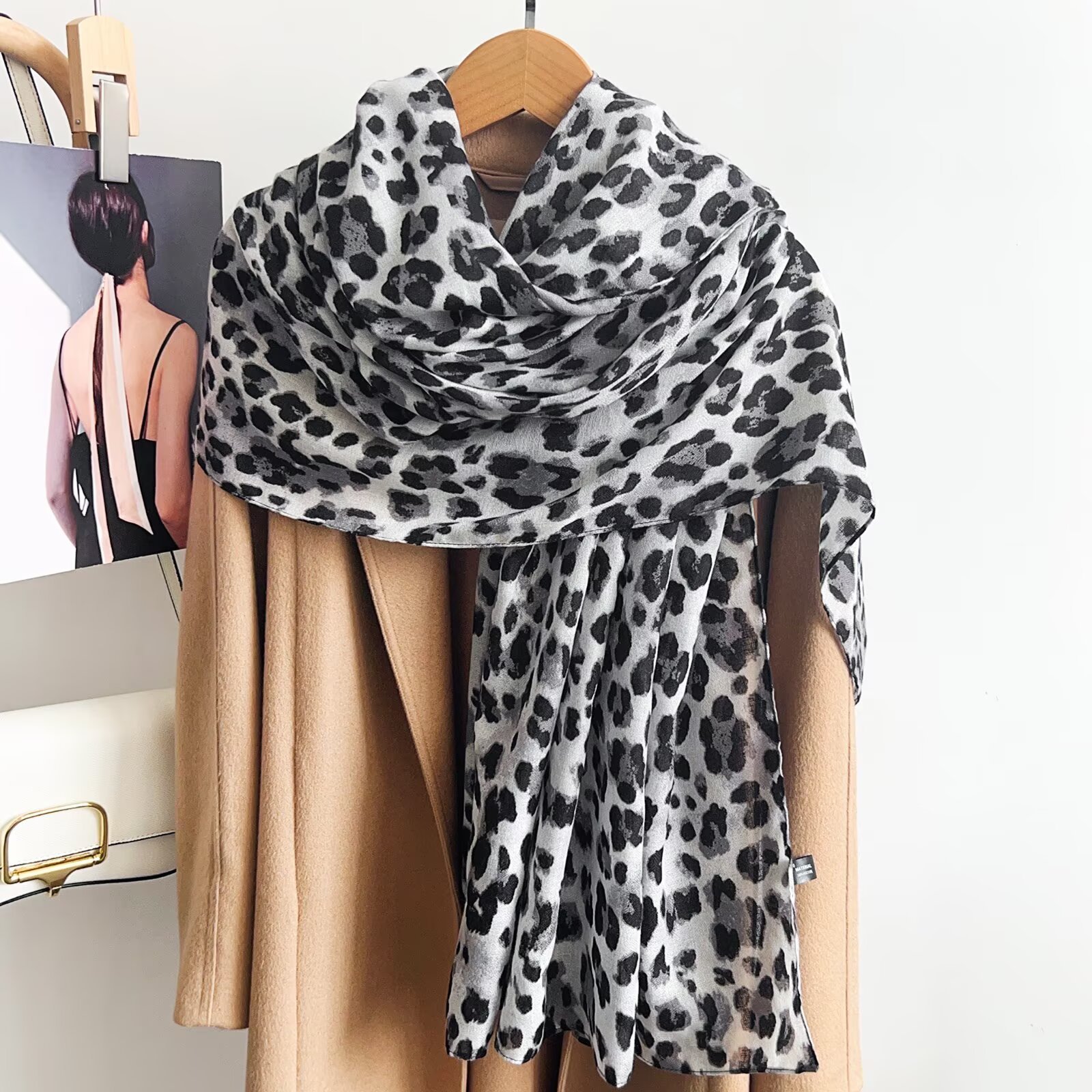 Leopard Print Scarf Shawl For Women photo 3