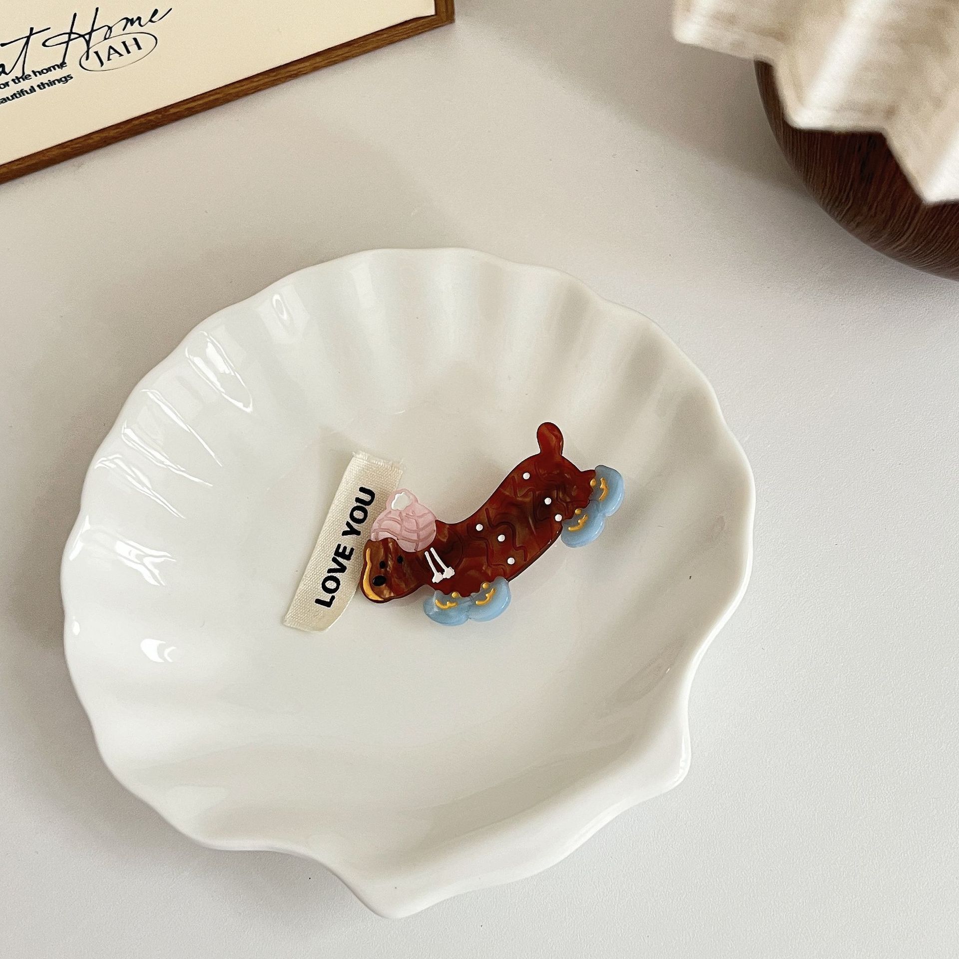 Cute Polka-dot Dachshund Hair Clip For Girls photo 2