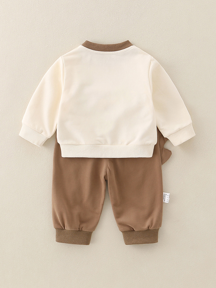 Boys' New Class A Pure Cotton Baby Cartoon Casual Pants Set photo 2