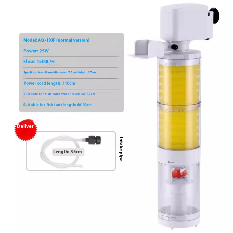 Fish Tank Built-in Filter Three-in-one Suction Wall-hung Urinal Fish Toilet photo 4