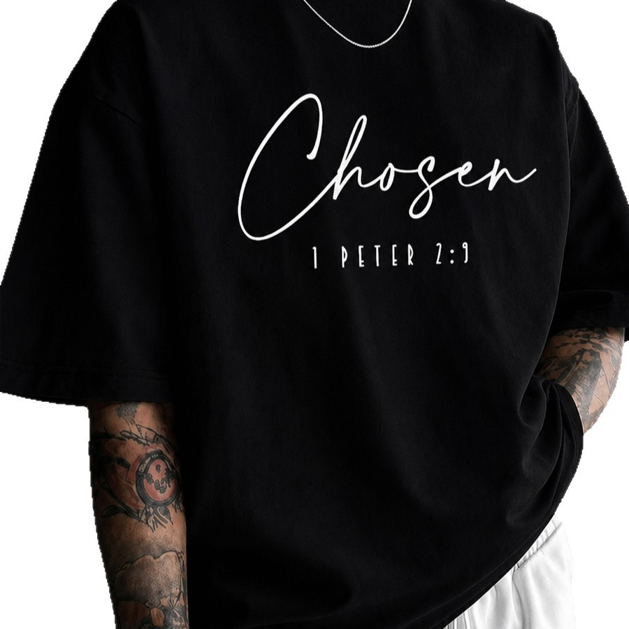 Minimalist Faith-style Black Short-sleeve T-shirt photo 5