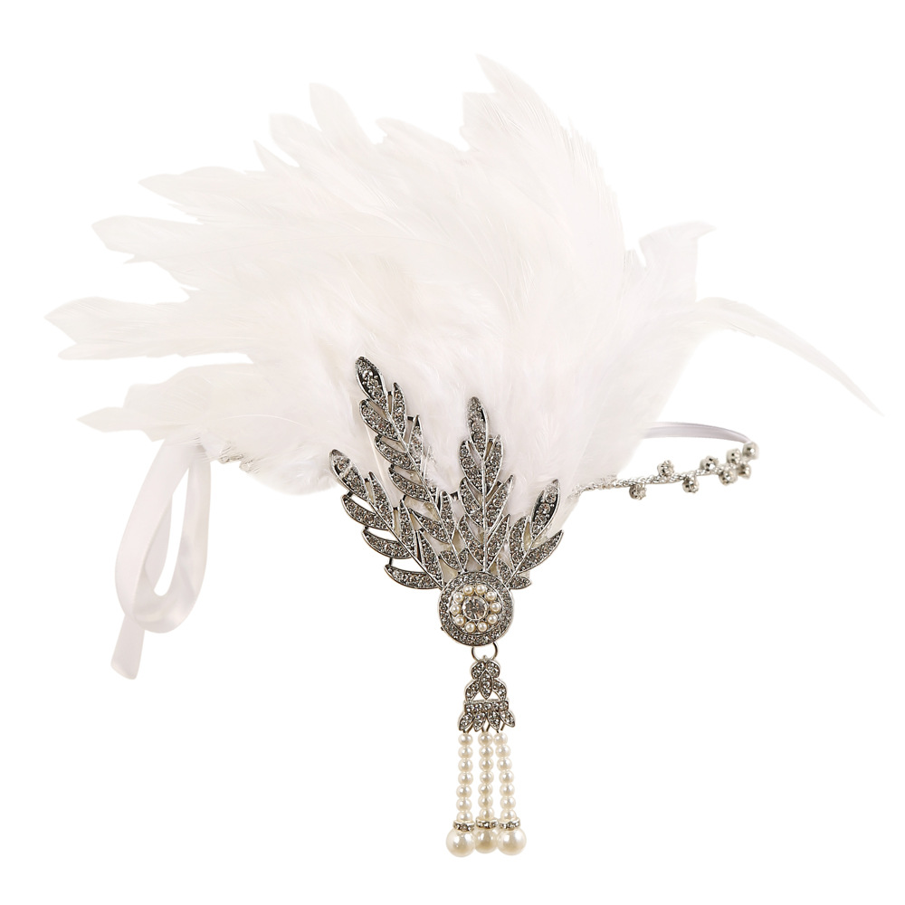 Masquerade Feather Headpiece Cross-Border Vintage Hair Band In European And American Style photo 1