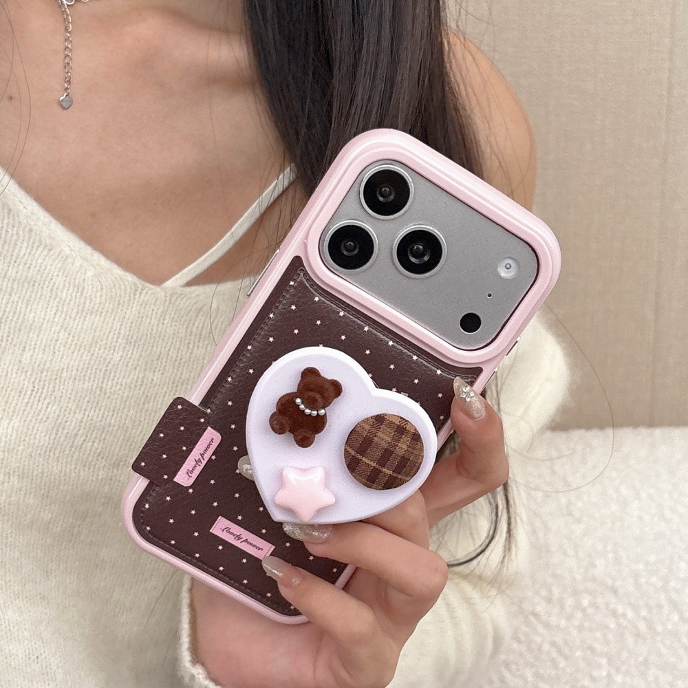 Cartoon Polka-dot Star Stand Phone Case photo 1