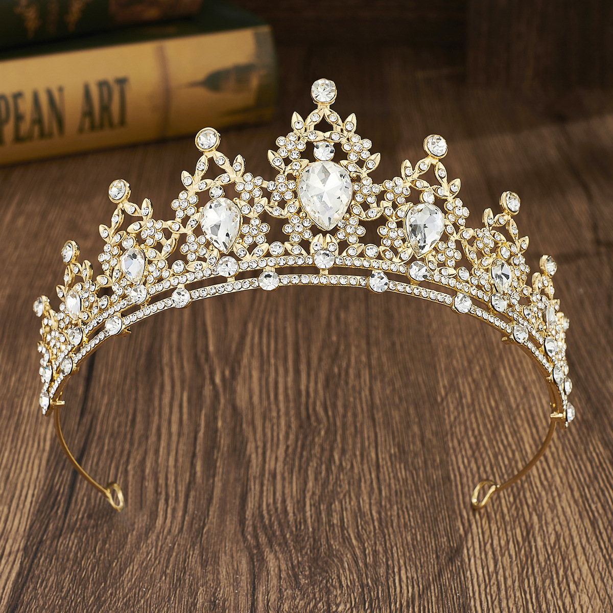 Rhinestone Headband Alloy Crown Wedding Dress Accessory photo 1
