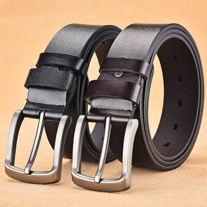 Mens Retro Pin-Clasp Day-Clasp Leather Belt photo 1
