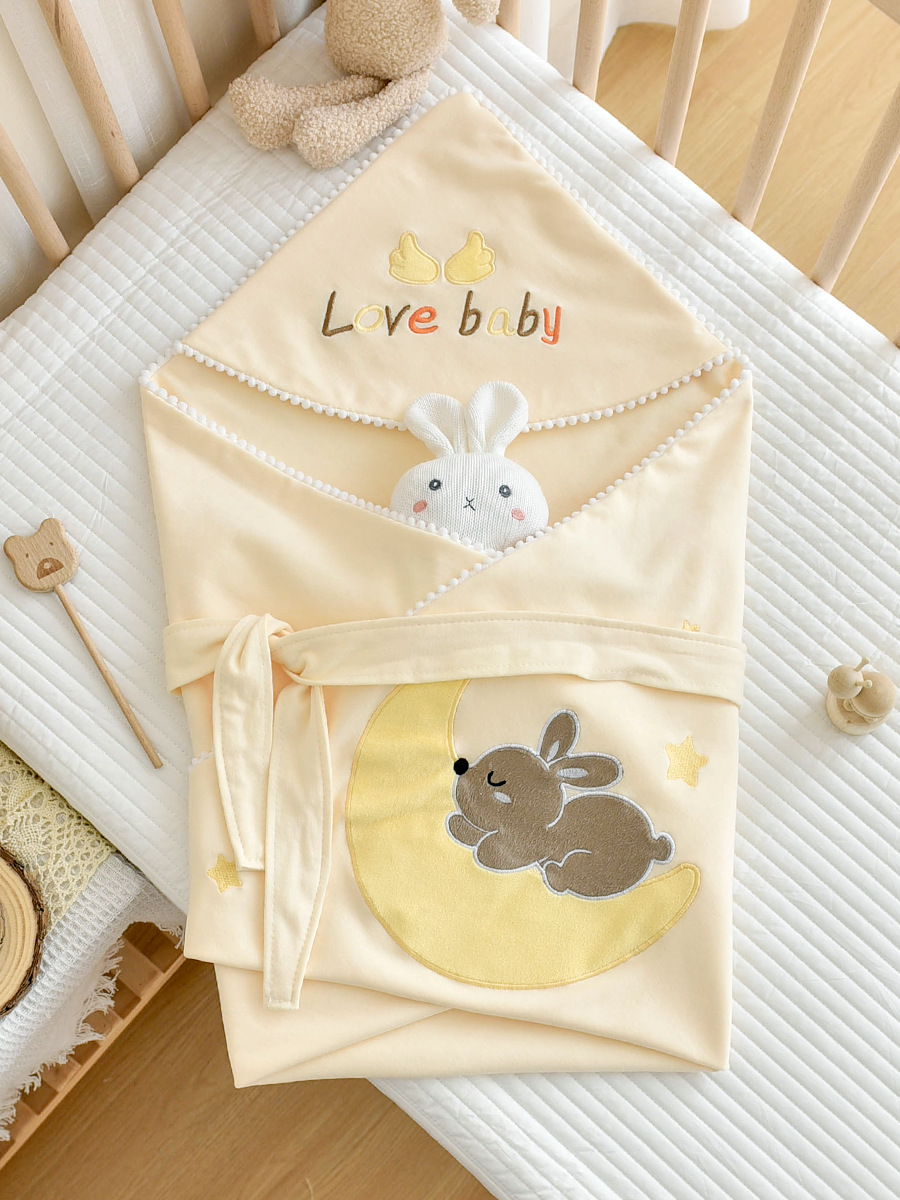 Newborn Pure Cotton Double-layer Thin Swaddle Blanket photo 2