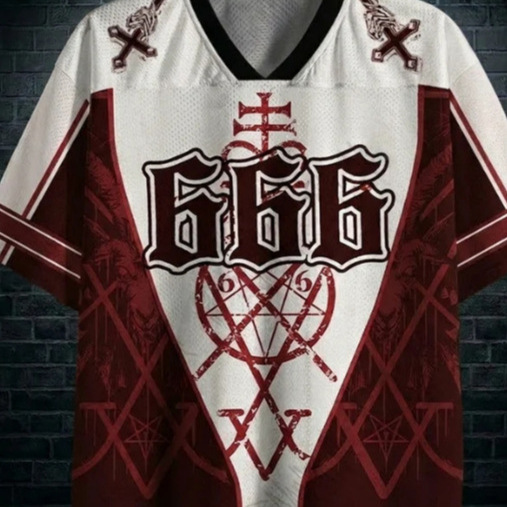 Retro Color-Block V-Neck Loose Sports Jersey photo 1