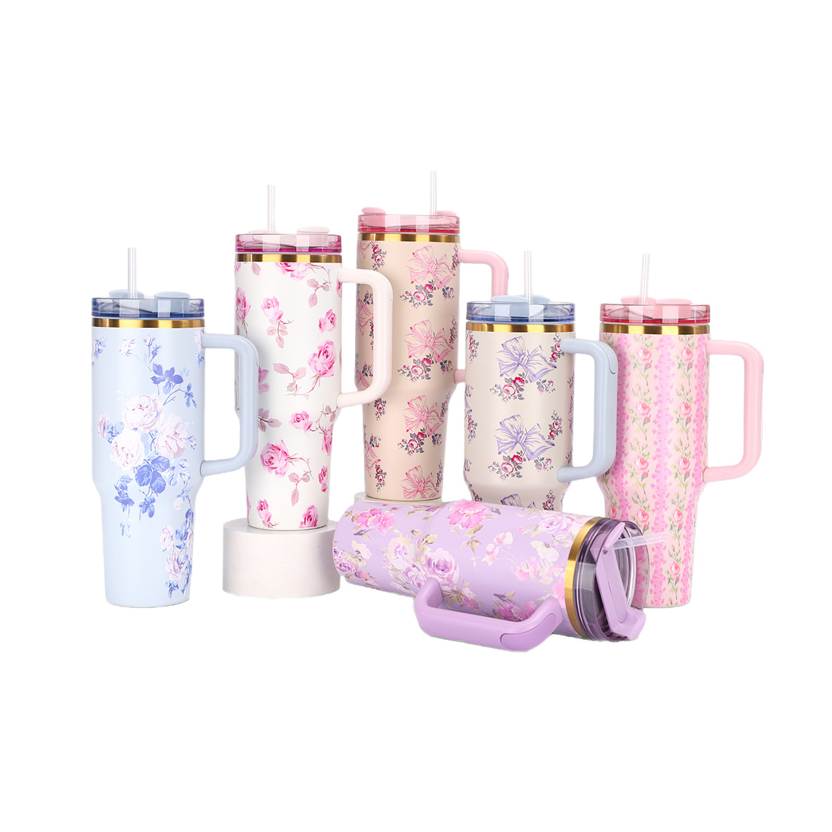 Portable Car Ice Tumbler With Straw Stainless Steel Insulated Cup photo 2