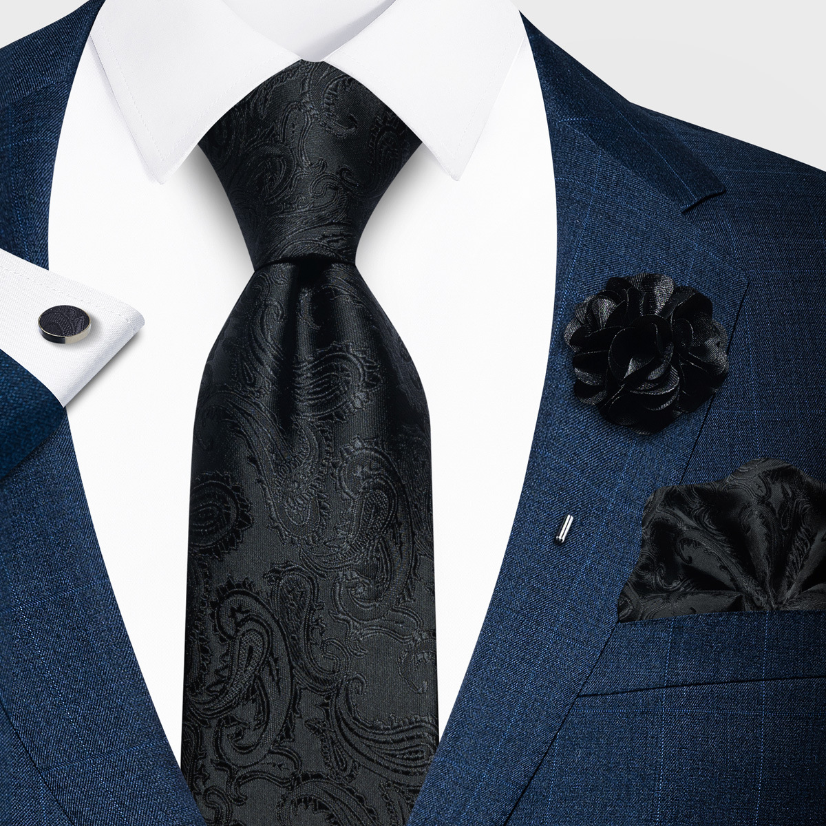 Tencel Jacquard Business Formal Necktie photo 3