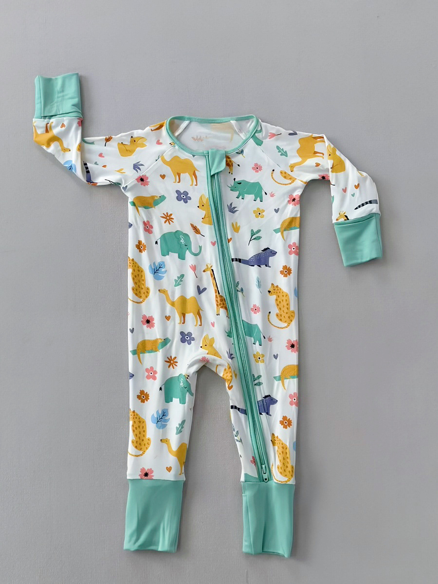 Bamboo Fiber Onesie European And American Style For Infants And Toddlers photo 7