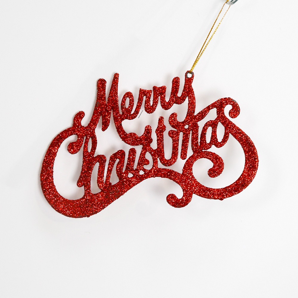 Christmas Gold Glitter Letter Ornaments For Christmas Tree And Home Decoration photo 8