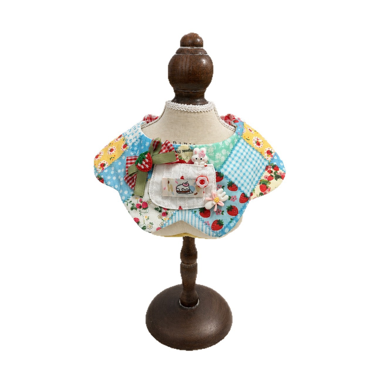 Bow-Knot Strawberry Patchwork Pet Bib photo 4