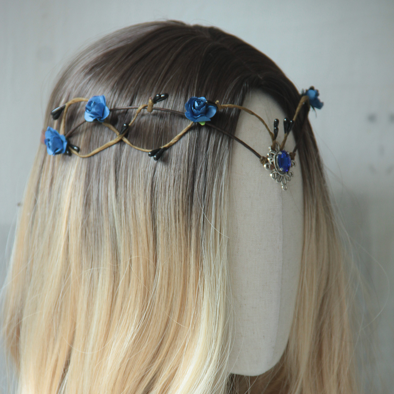 Leaf Water Drop Headband Female Elf Fairy Headdress photo 3