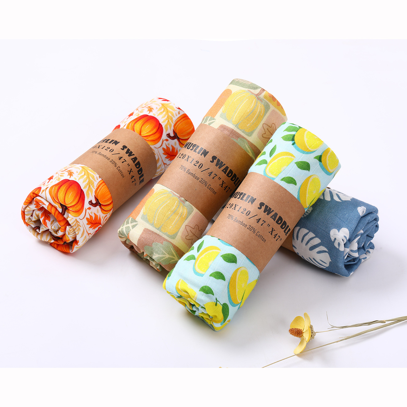 Antibacterial Bamboo Cotton Single-Piece Printed Gauze Blanket photo 1