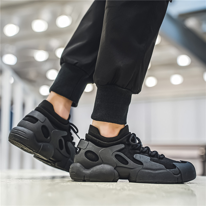 Breathable Fly Woven Mesh Lace-up Platform Sports Mesh Shoes photo 6