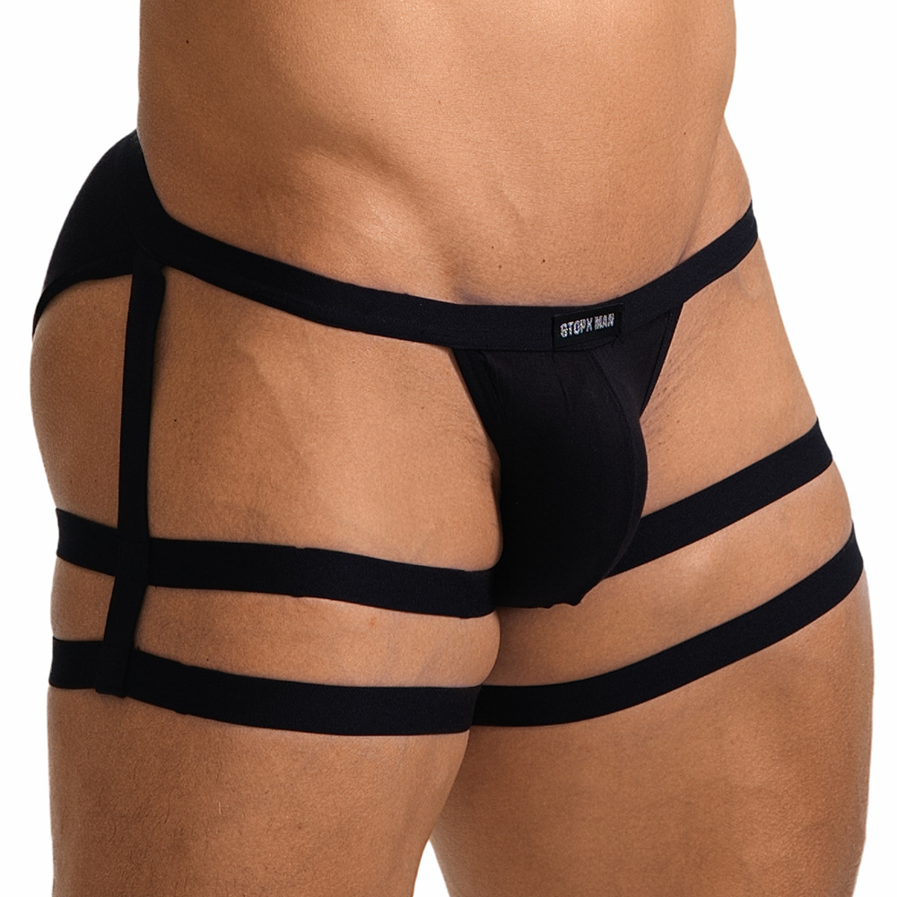 Mens Low-rise Thong With Straps photo 6