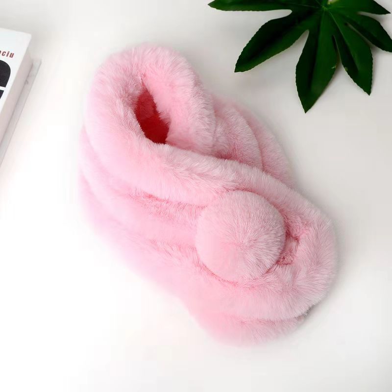 Rex Rabbit Fur Scarf For Women, Winter, Korean Style, Versatile, Thick And Warm photo 4