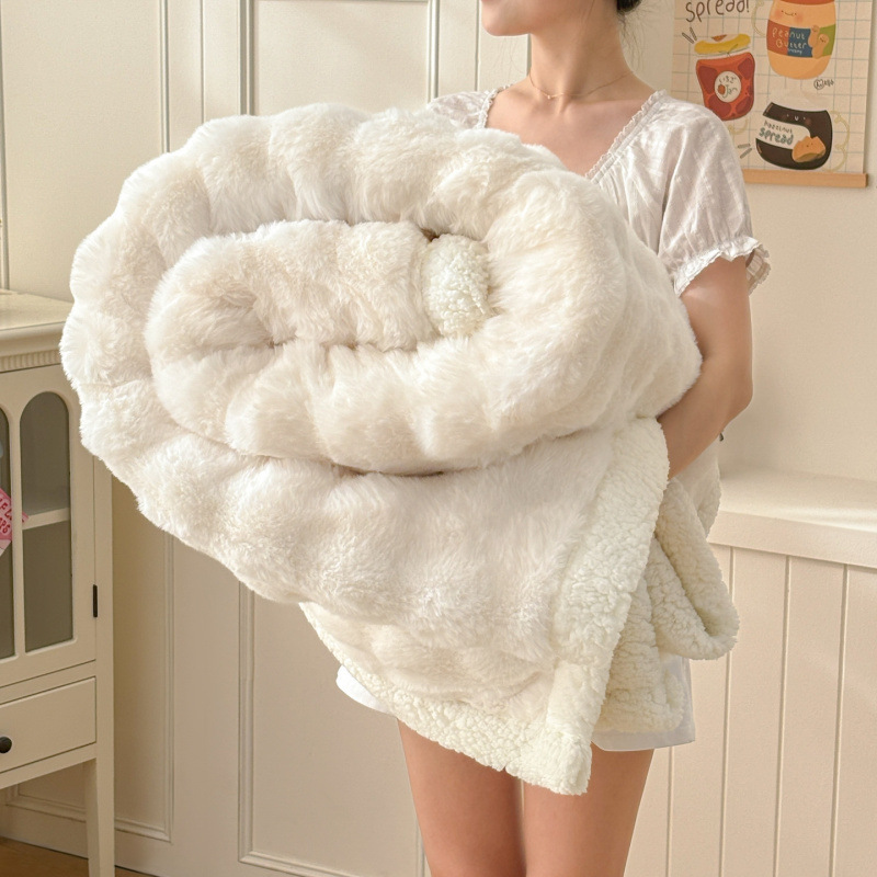 Bubble Double-layer Blanket Thickened For Warmth photo 5