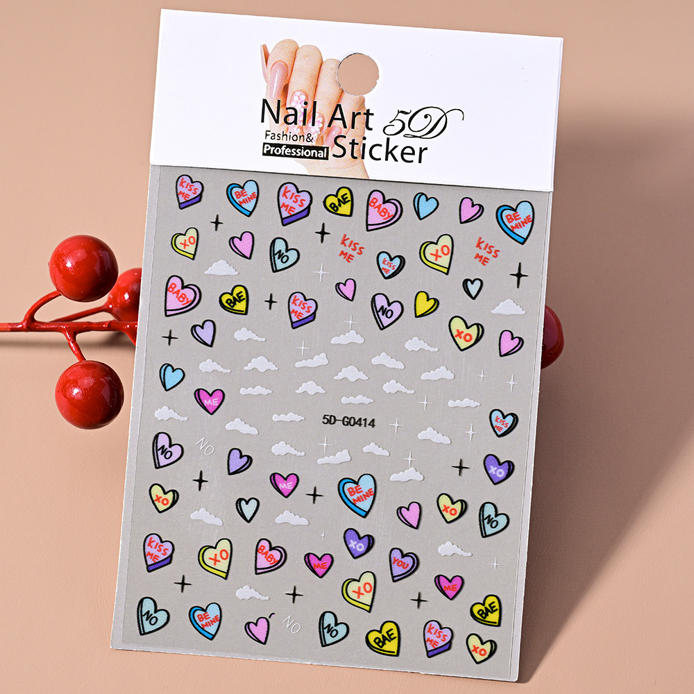 5D Embossed Nail Art Stickers photo 6