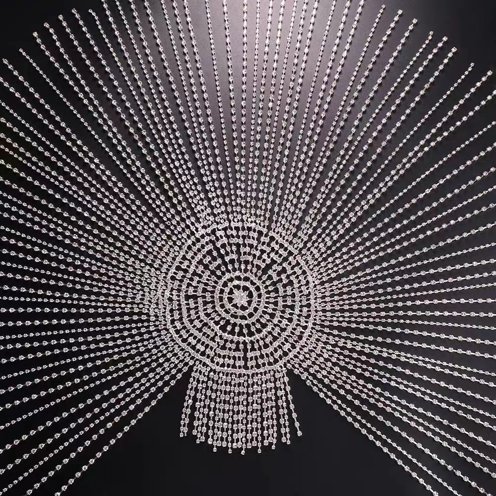 Bohemian Splendid Diamond Rhinestone Retro Ethnic Wind Length Fringed Headwear photo 3
