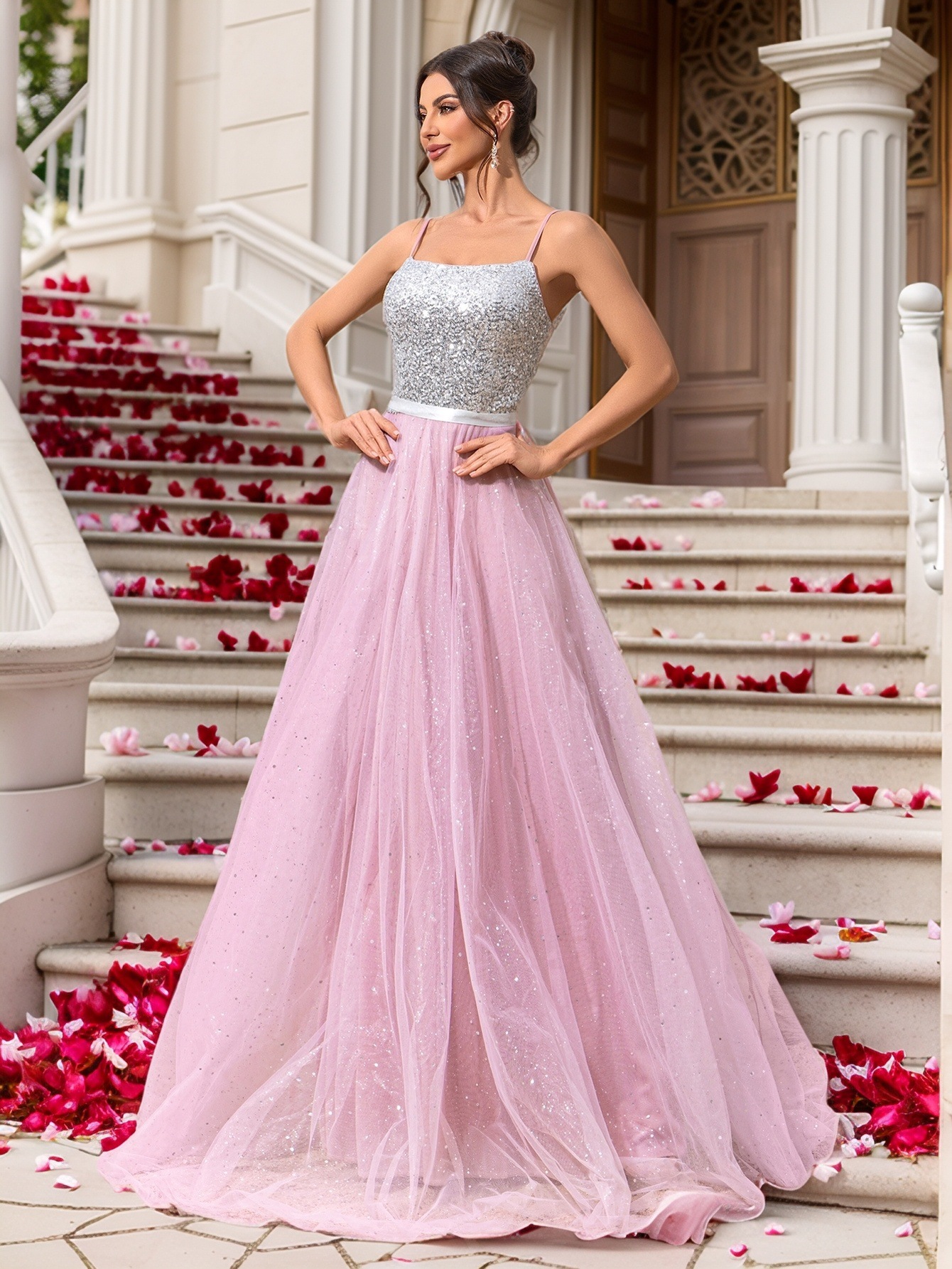 Wedding Dress With Sequins Evening Gown photo 2