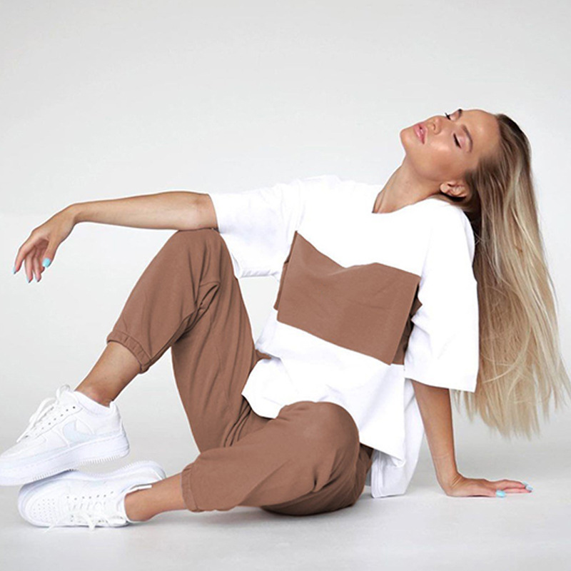 Round-neck Short-sleeve T-shirt Sports One-piece Set photo 2