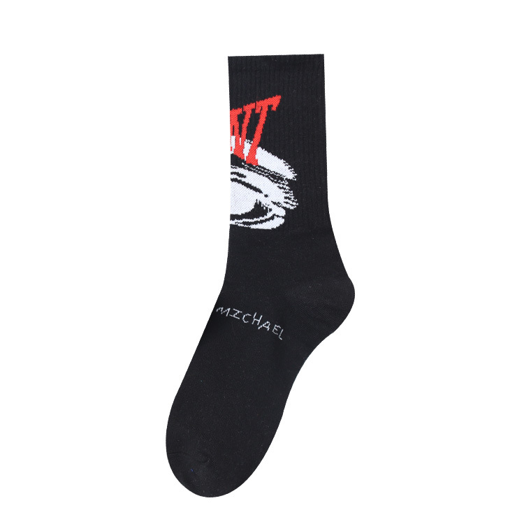 Graffiti Letter Mid-Calf Cotton Sports Socks photo 6
