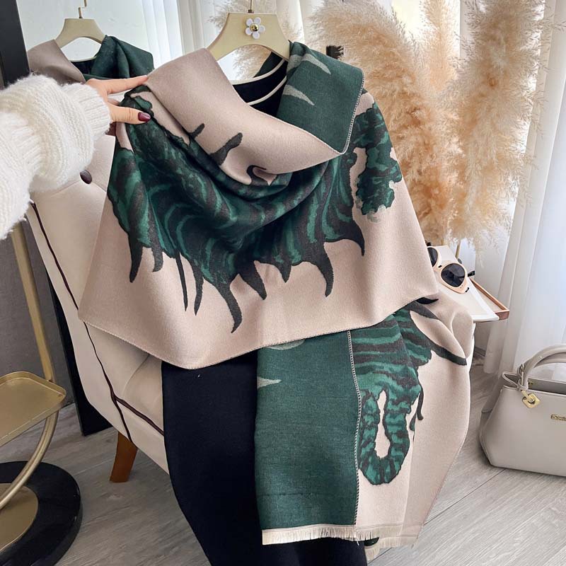 Double-sided Scarf Shawl Thick And Warm photo 7