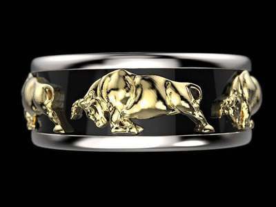 Wish Best-selling God Ox Ring Two-tone photo 2