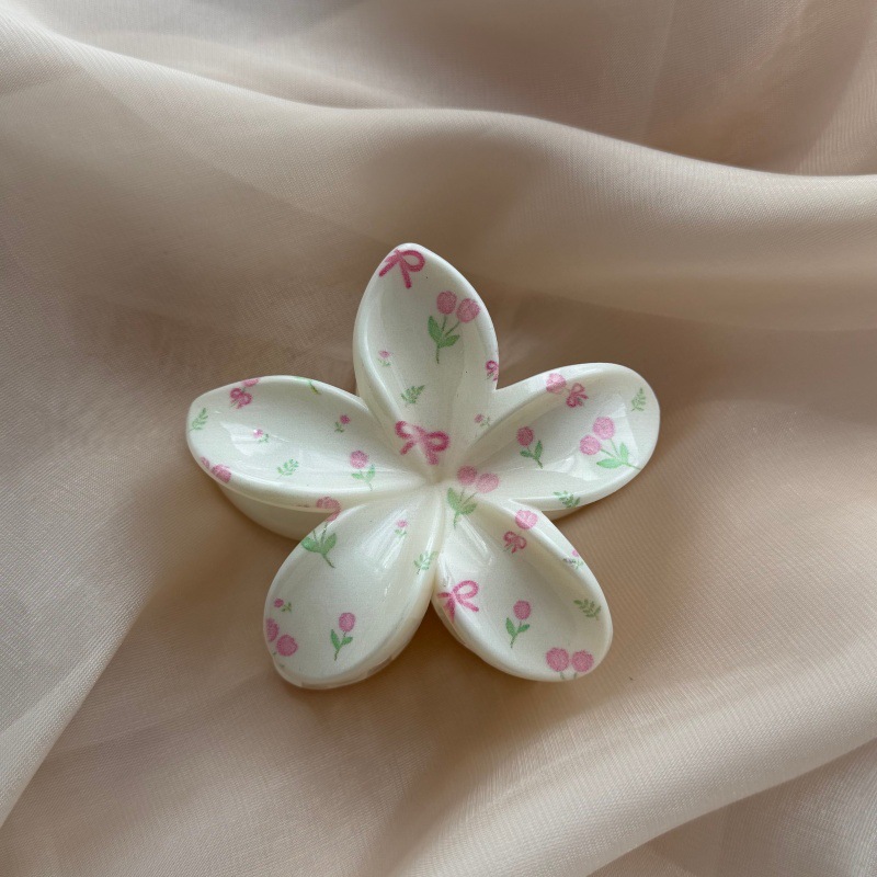 Womens Floral-print Hair Clip Headdress photo 6