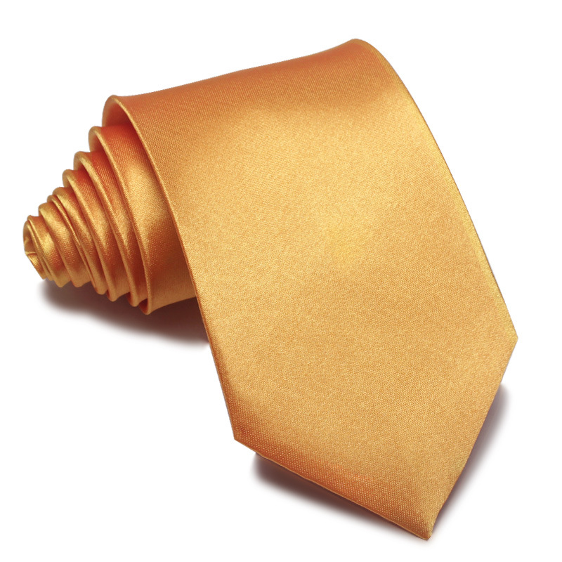 Mens 8cm Hand-Tied Tie Solid Color Tie Plain Color photo 8