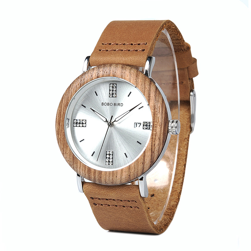 Mens And Womens Minimalist Casual Retro Wooden Watch photo 3