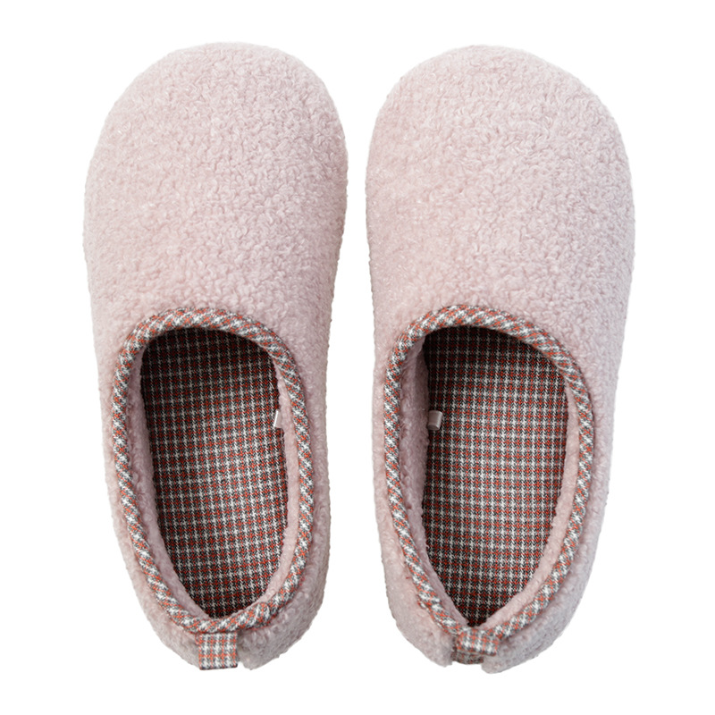 Japanese-style Plain-colored Winter Indoor Slippers photo 3